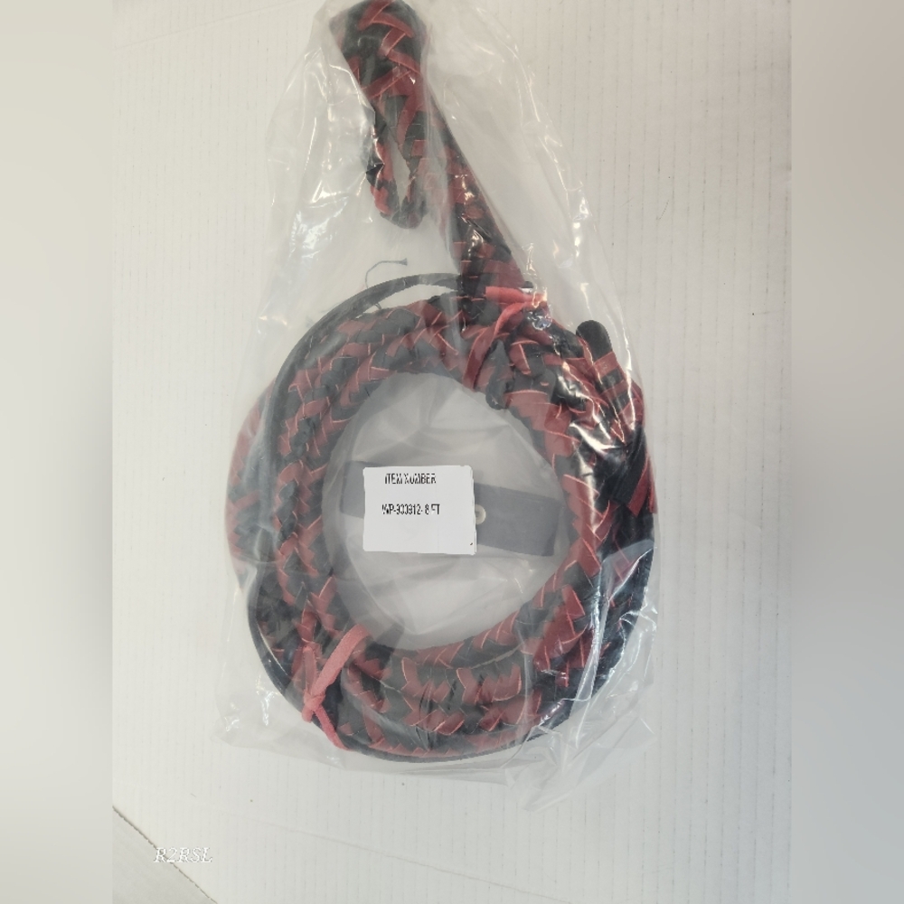Indiana Style Leather Bull Whip 8ft Red/Black NWT